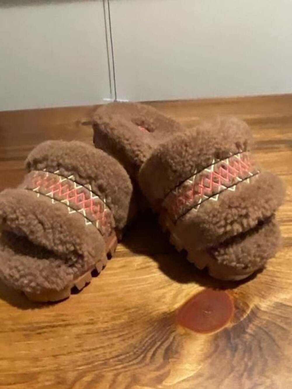 UGG Cozetta Braid Slippers Chestnut Brown Women's Size 8